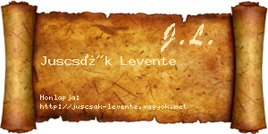 Juscsák Levente névjegykártya